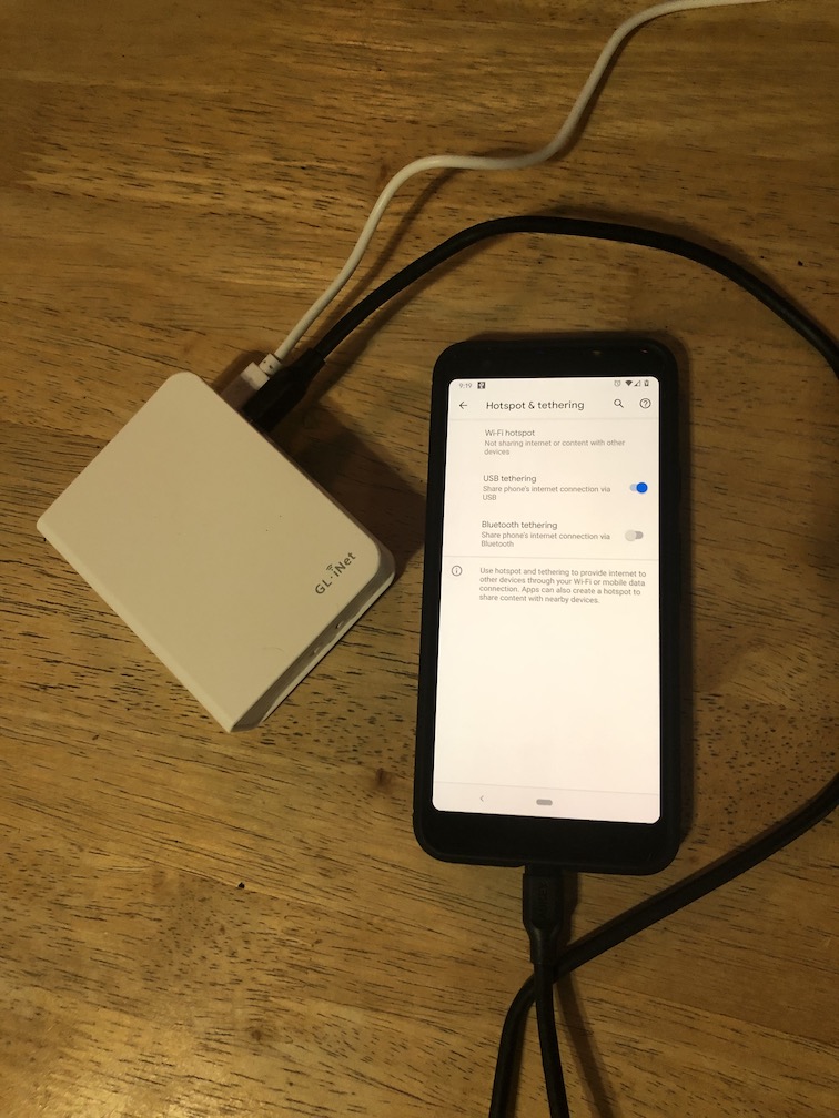 USB tethering an Adroid phone on Google Fi to an OpenWRT access point